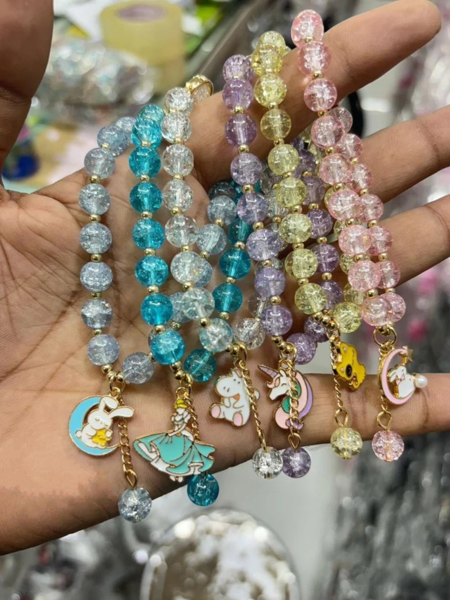 Pack Of 3 Multicolor Metal & Stone Bracelet For Women & Girls