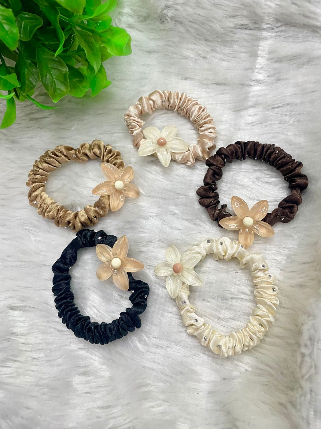 1 Pc Cotton Spring Cute Gentle High Stretch Hair Rope For Women & Girls