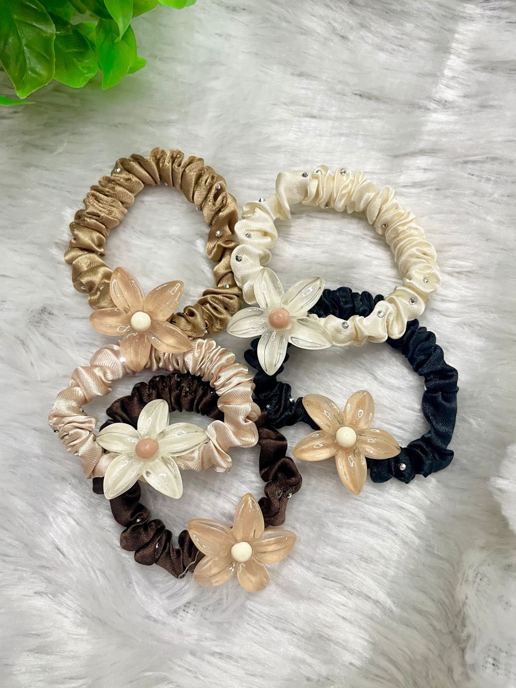 1 Pc Cotton Spring Cute Gentle High Stretch Hair Rope For Women & Girls