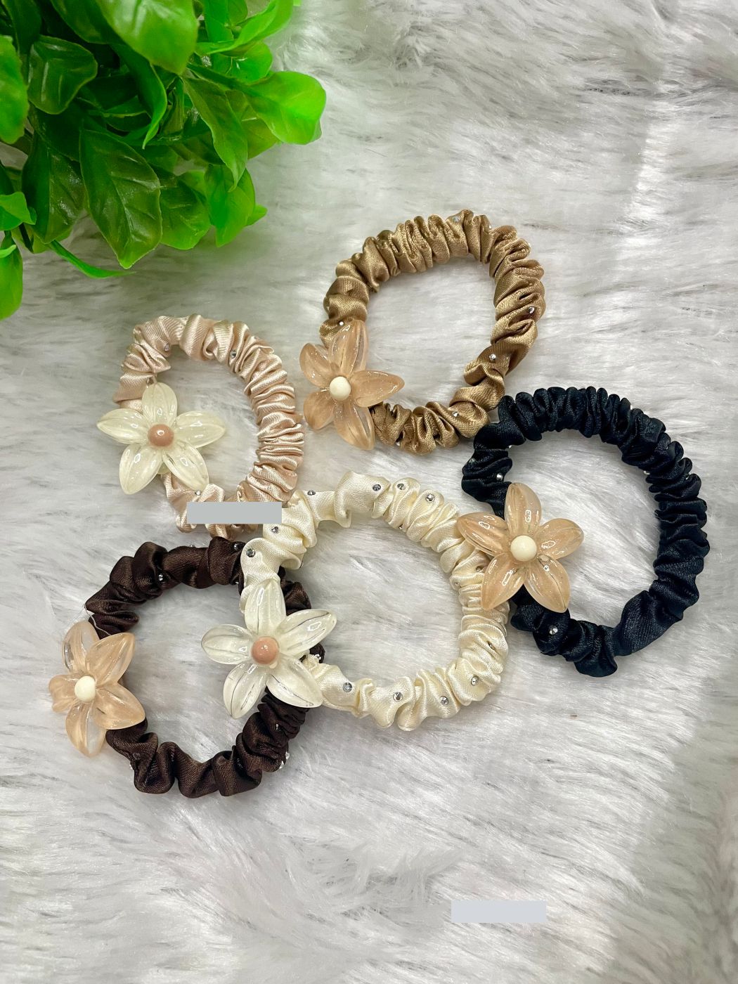 1 Pc Cotton Spring Cute Gentle High Stretch Hair Rope For Women & Girls