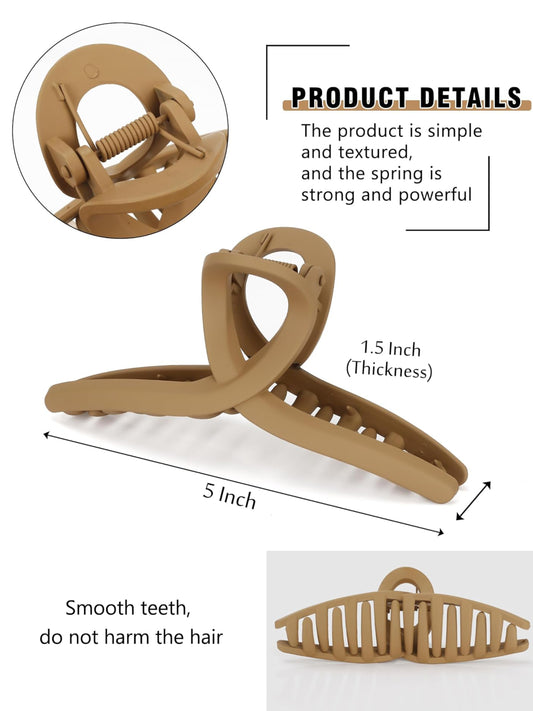 1 Pc Multicolor Abs Plastic Hair Claw Clip For Women & Girls