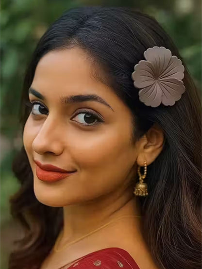 1 Pc Multicolor Abs Plastic Frosted Colorful Cabbage Flower Hair Clip