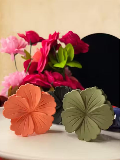 1 Pc Multicolor Abs Plastic Frosted Colorful Cabbage Flower Hair Clip
