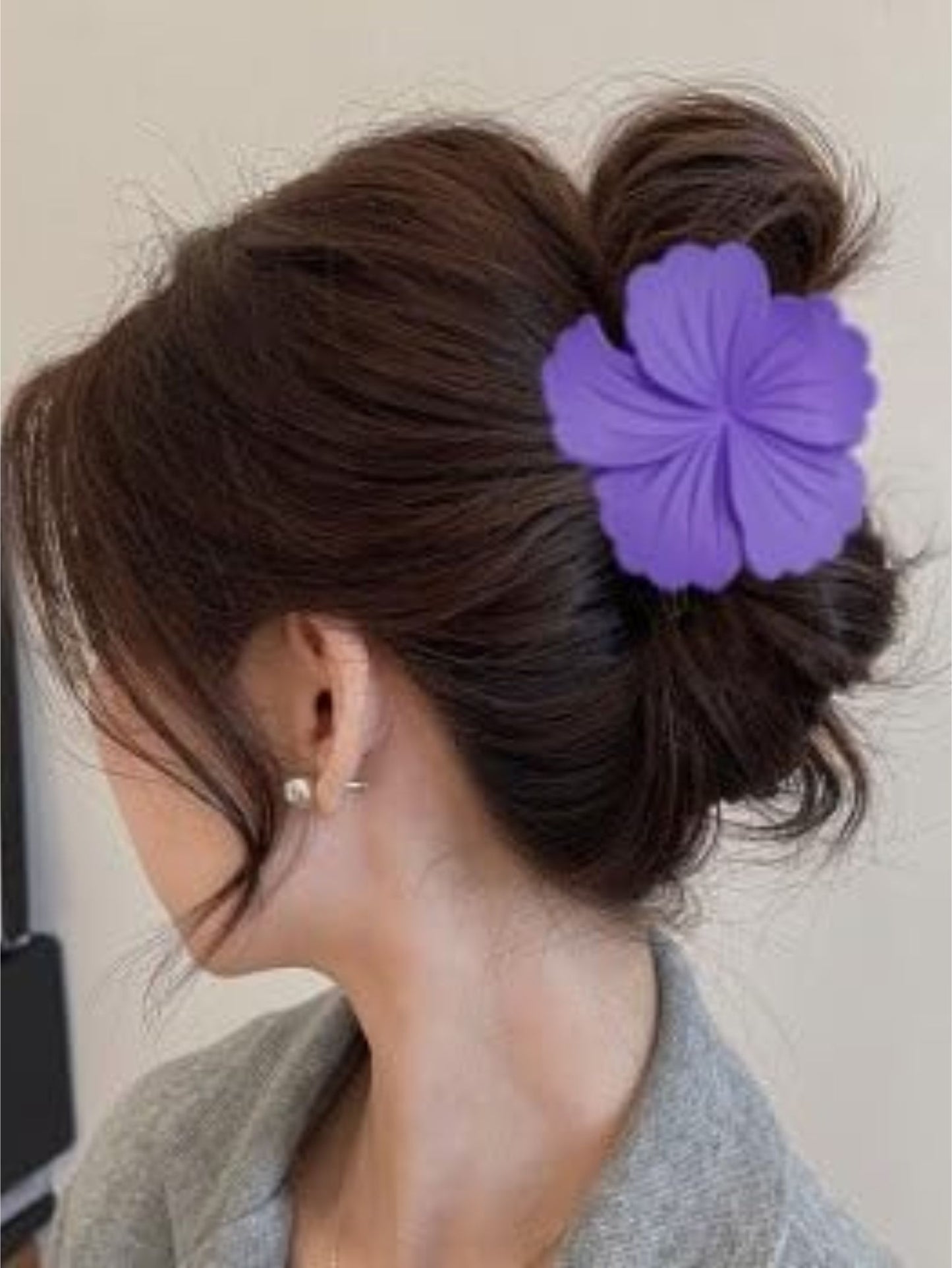 1 Pc Multicolor Abs Plastic Frosted Colorful Cabbage Flower Hair Clip