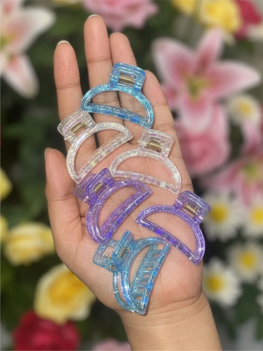 1 Pc Clear Holographic Mini Korean Claw Clip
