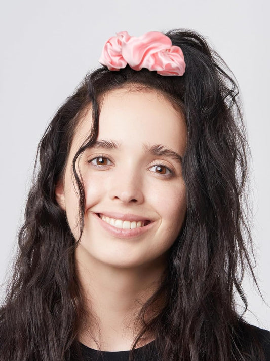 1 Pc Multicolor Satin Silk Satin Scrunchy Hair Ties For Women & Girls