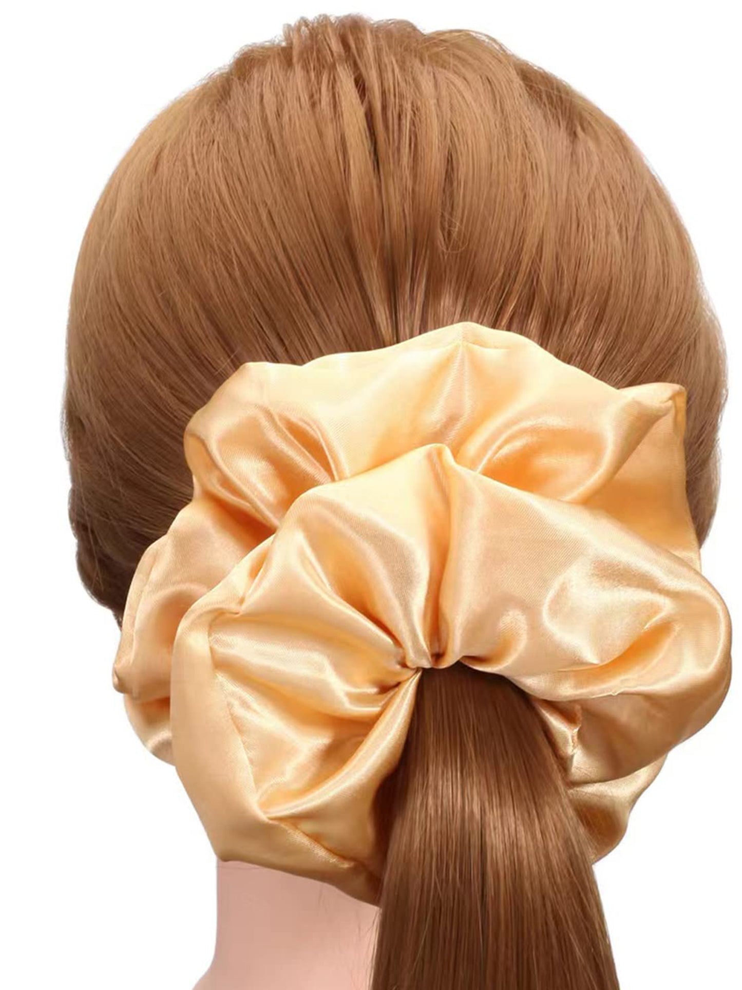 1 Pc Multicolor Satin Silk Satin Scrunchy Hair Ties For Women & Girls