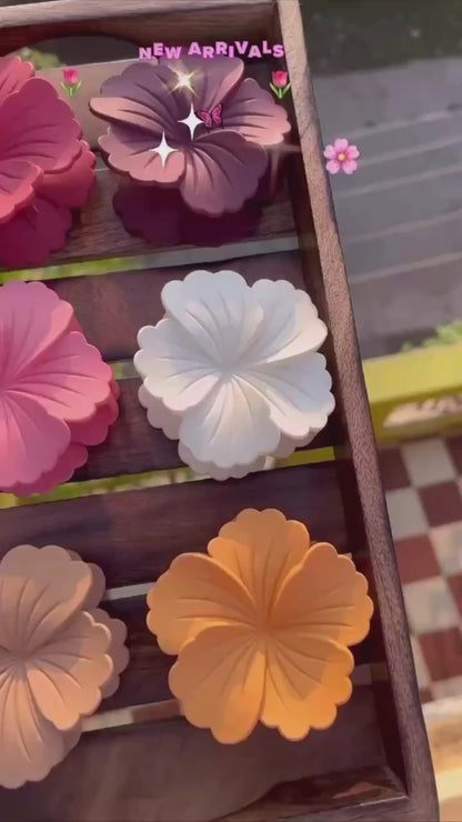 1 Pc Multicolor Abs Plastic Frosted Colorful Cabbage Flower Hair Clip